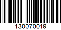 Barcode for 130070019