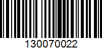 Barcode for 130070022