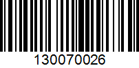 Barcode for 130070026