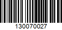 Barcode for 130070027