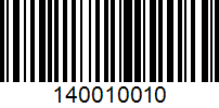 Barcode for 140010010