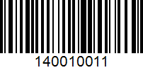 Barcode for 140010011