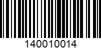 Barcode for 140010014