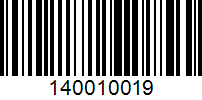 Barcode for 140010019