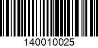 Barcode for 140010025