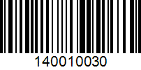 Barcode for 140010030