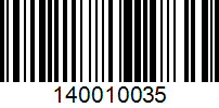 Barcode for 140010035