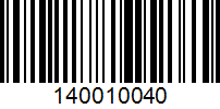 Barcode for 140010040