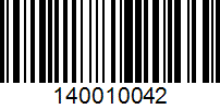 Barcode for 140010042