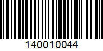 Barcode for 140010044