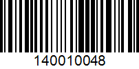 Barcode for 140010048