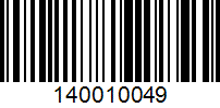 Barcode for 140010049