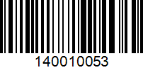 Barcode for 140010053