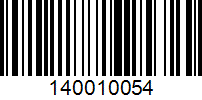 Barcode for 140010054