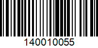 Barcode for 140010055