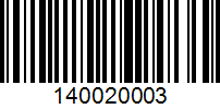 Barcode for 140020003