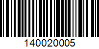 Barcode for 140020005