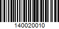 Barcode for 140020010