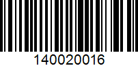 Barcode for 140020016