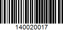 Barcode for 140020017