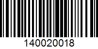 Barcode for 140020018