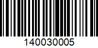 Barcode for 140030005