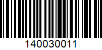 Barcode for 140030011