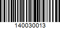 Barcode for 140030013