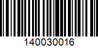 Barcode for 140030016