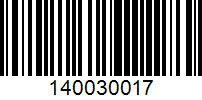 Barcode for 140030017