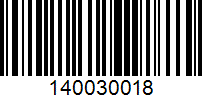 Barcode for 140030018