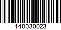 Barcode for 140030023