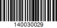 Barcode for 140030029