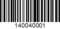 Barcode for 140040001