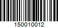 Barcode for 150010012