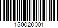 Barcode for 150020001