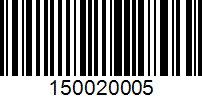 Barcode for 150020005