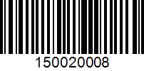 Barcode for 150020008