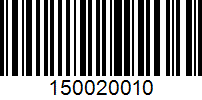 Barcode for 150020010