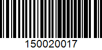 Barcode for 150020017