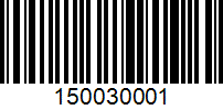 Barcode for 150030001