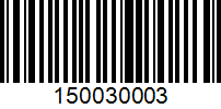 Barcode for 150030003