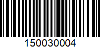 Barcode for 150030004