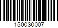 Barcode for 150030007