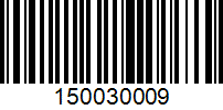 Barcode for 150030009