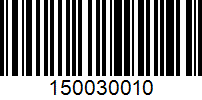 Barcode for 150030010