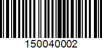 Barcode for 150040002