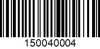 Barcode for 150040004