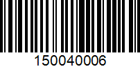 Barcode for 150040006