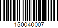 Barcode for 150040007